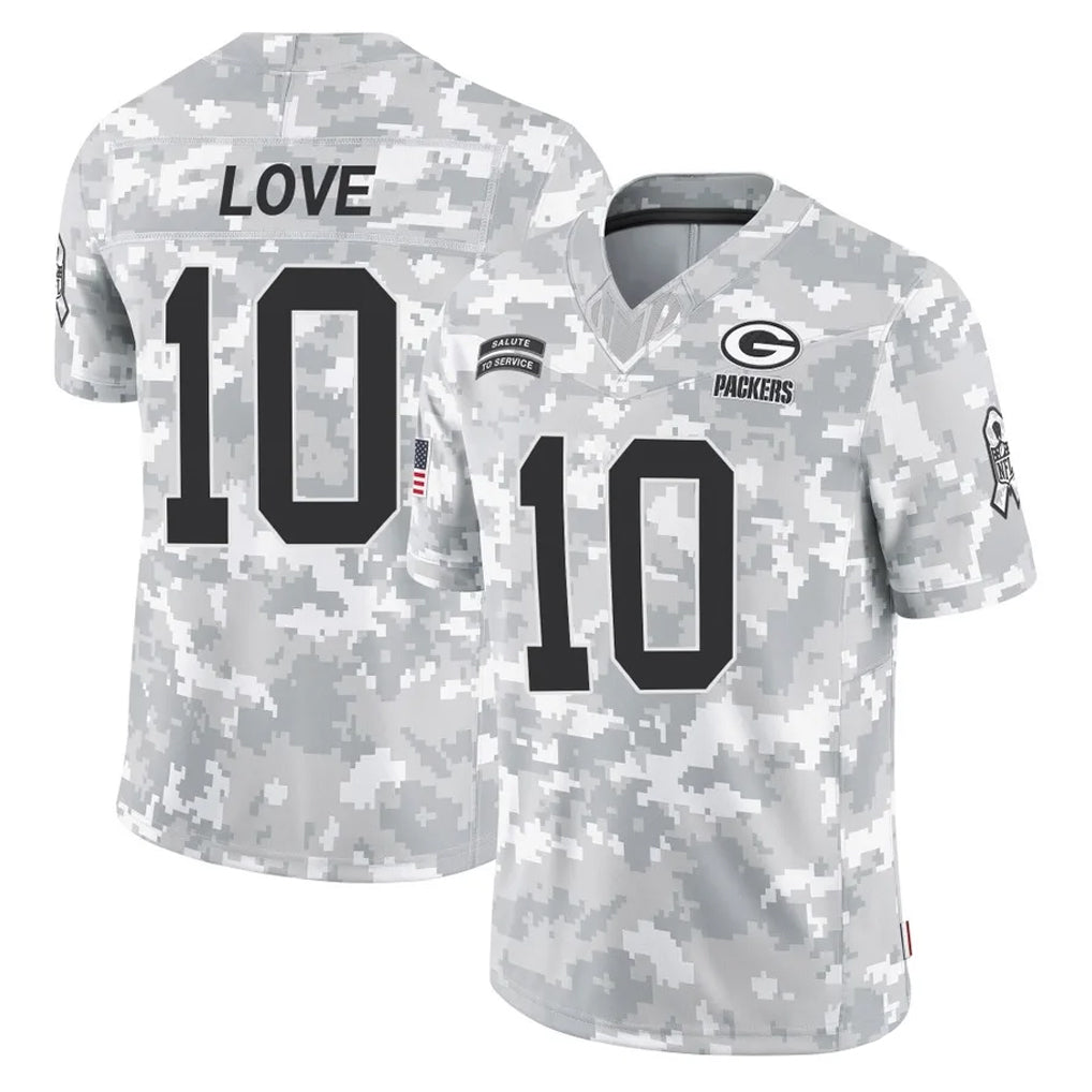Parkc GB.Packers #10 Jordan Love Player Arctic Camo Salute To Service Limited Stitched Jerseys