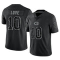Parkc GB.Packers #10 Jordan Love Player Black Reflective Limited Home Game Stitched Jerseys