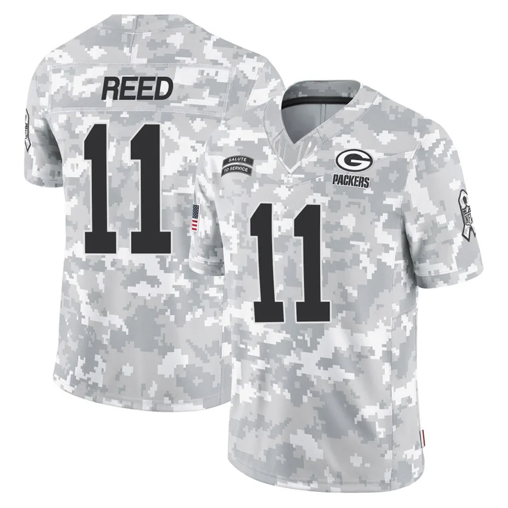Parkc GB.Packers #11 Jayden Reed Player Arctic Camo Salute To Service Limited Stitched Jerseys