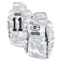 Parkc GB.Packers #11 Jayden Reed Player Arctic Camo Salute to Service Hoodies Limited Game Stitched Jerseys
