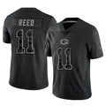 Parkc GB.Packers #11 Jayden Reed Player Black Reflective Limited Home Game Stitched Jerseys