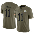 Parkc GB.Packers #11 Jayden Reed Player Olive Salute To Service Limited Stitched Jerseys