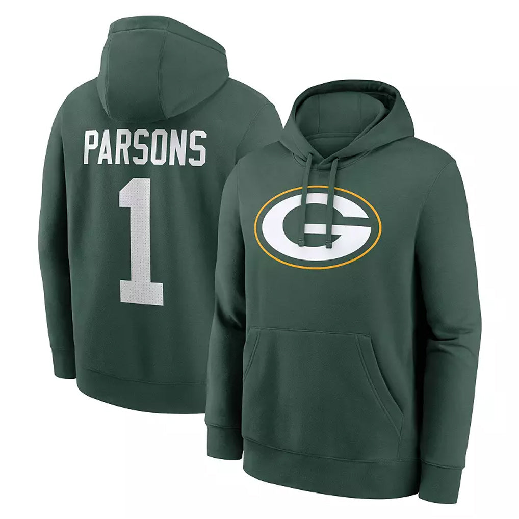 Parkc GB.Packers #1 Micah Parsons Player Black Pullover Hoodies Limited Stitched Jerseys