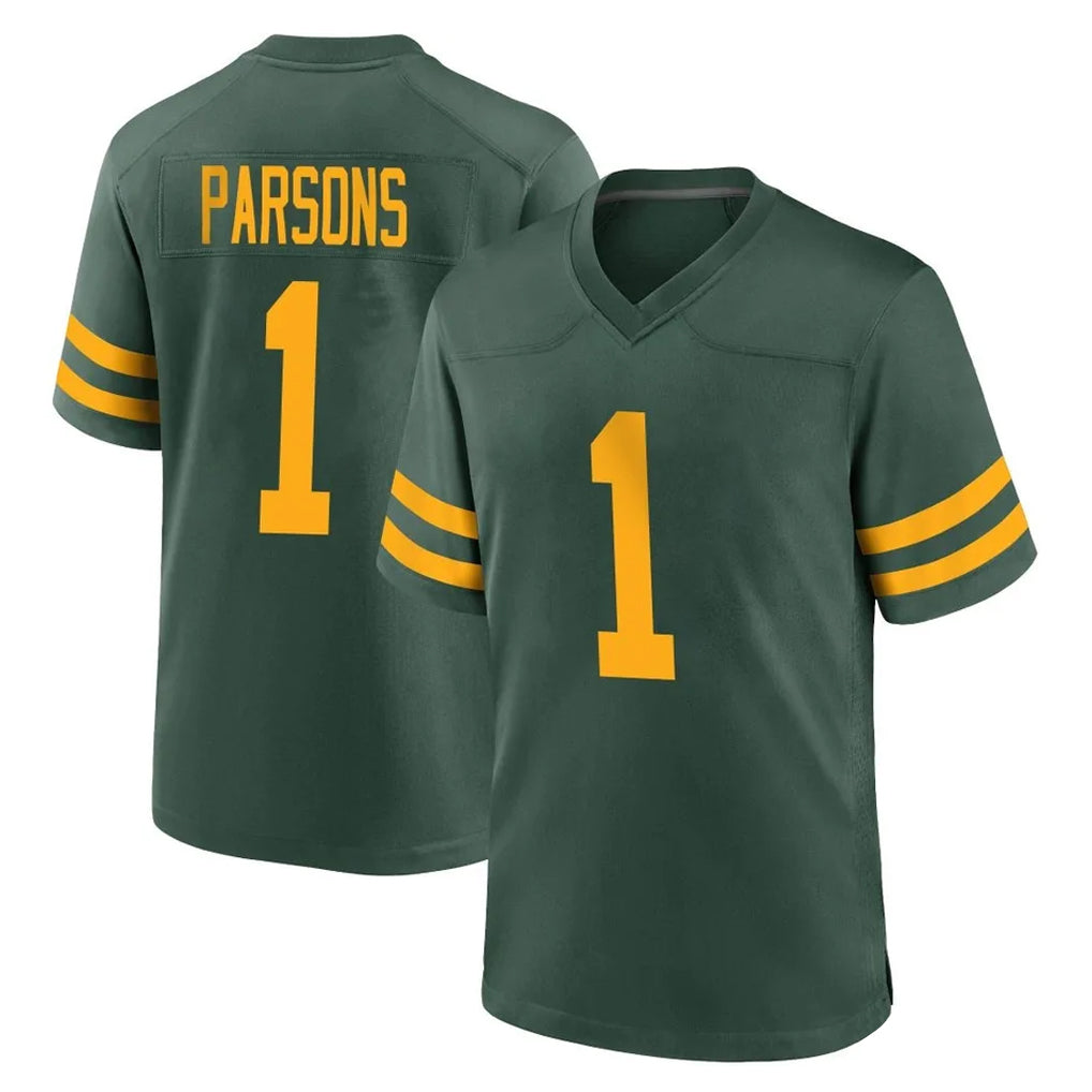 Parkc GB.Packers #1 Micah Parsons Player Green Alternate Home Game Stitched Jerseys