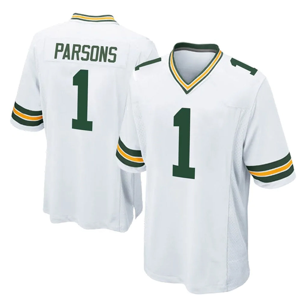 Parkc GB.Packers #1 Micah Parsons Player White Home Game Stitched Jerseys