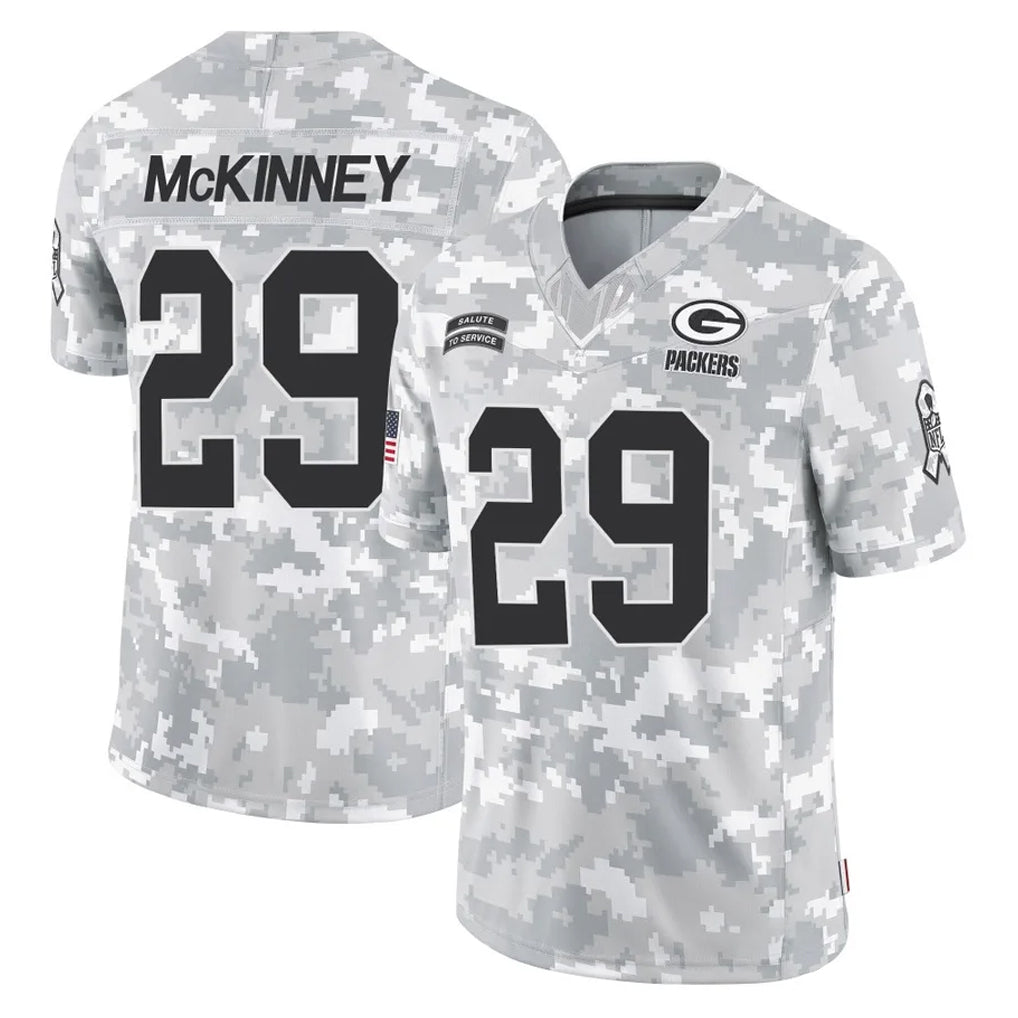 Parkc GB.Packers #29 Xavier McKinney Player Arctic Camo Salute To Service Limited Stitched Jerseys