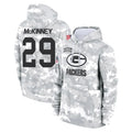Parkc GB.Packers #29 Xavier McKinney Player Arctic Camo Salute to Service Hoodies Limited Game Stitched Jerseys