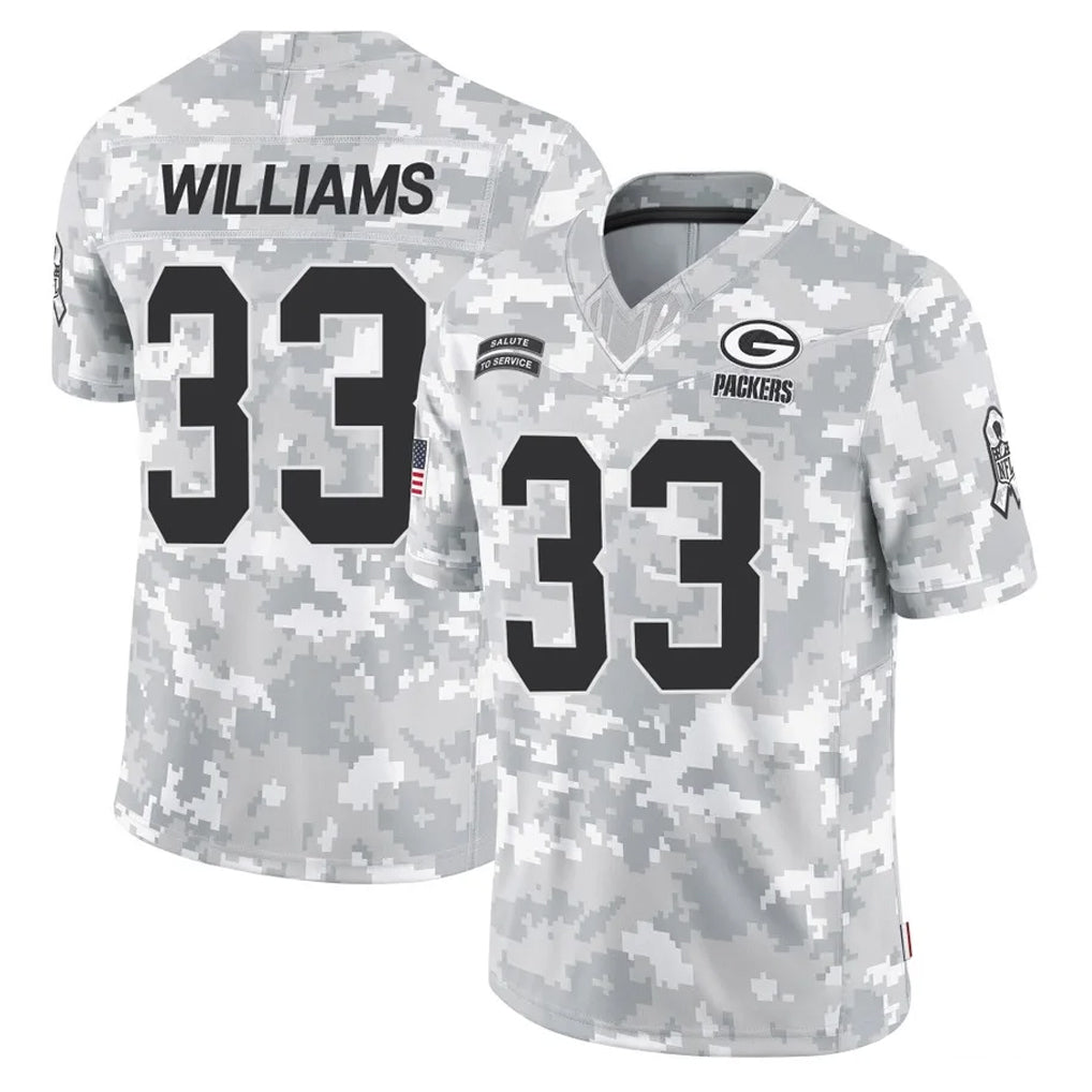 Parkc GB.Packers #33 Evan Williams Player Arctic Camo Salute To Service Limited Stitched Jerseys