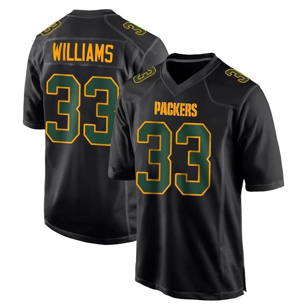 Parkc GB.Packers #33 Evan Williams Player Black Fashion Home Game Stitched Jerseys