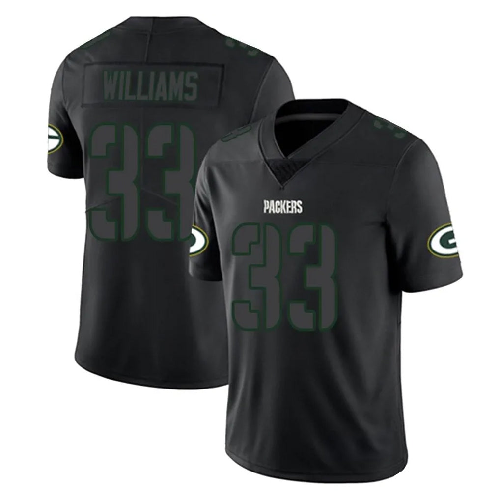 Parkc GB.Packers #33 Evan Williams Player Black Impact Limited Home Game Stitched Jerseys