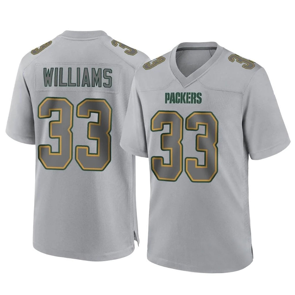 Parkc GB.Packers #33 Evan Williams Player Gray Atmosphere Fashion Home Game Stitched Jerseys