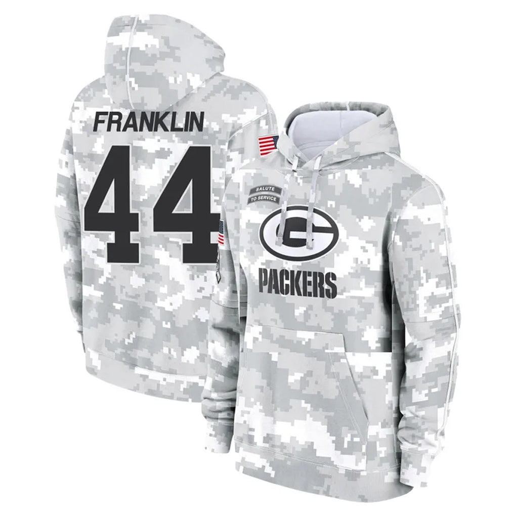 Parkc GB.Packers #44 Zaire Franklin Player Arctic Camo Salute to Service Hoodies Limited Game Stitched Jerseys