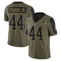 Parkc GB.Packers #44 Zaire Franklin Player Olive Salute To Service Limited Game Stitched Jerseys