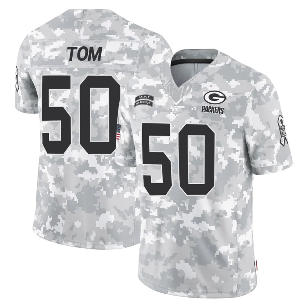 Parkc GB.Packers #50 Zach Tom Player Arctic Camo Salute To Service Limited Stitched Jerseys