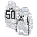 Parkc GB.Packers #50 Zach Tom Player Arctic Camo Salute to Service Hoodies Limited Game Stitched Jerseys