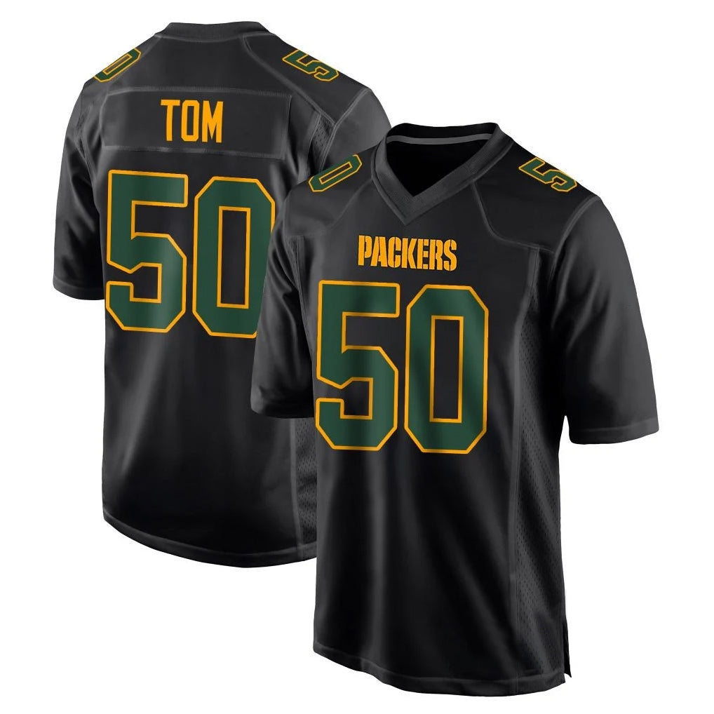 Parkc GB.Packers #50 Zach Tom Player Black Fashion Home Game Stitched Jerseys