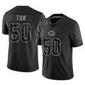 Parkc GB.Packers #50 Zach Tom Player Black Reflective Limited Home Game Stitched Jerseys