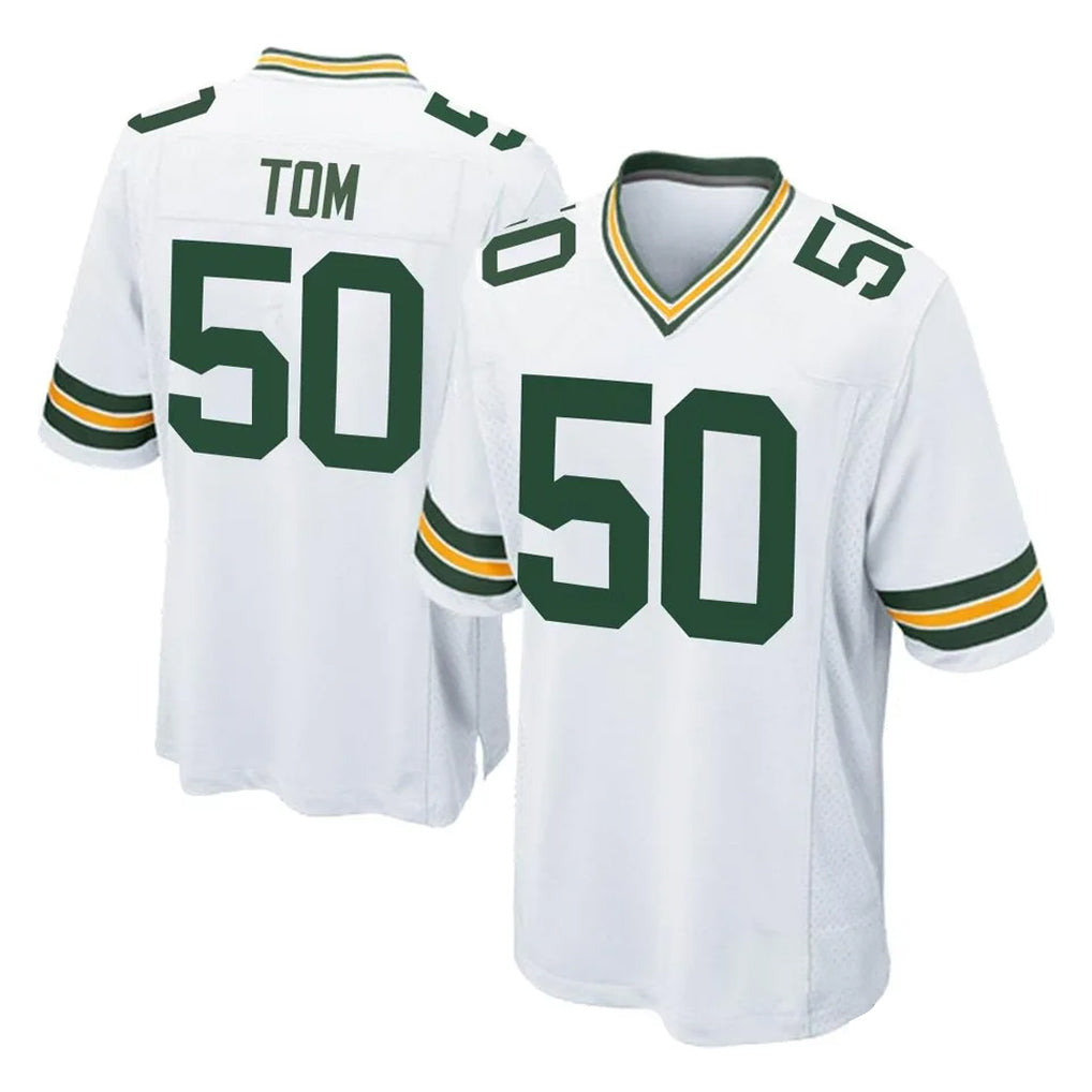 Parkc GB.Packers #50 Zach Tom Player White Home Game Stitched Jerseys