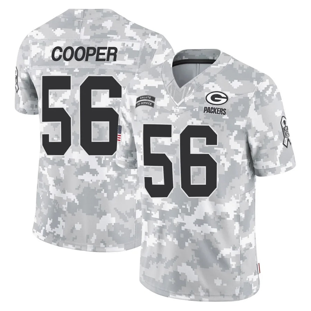 Parkc GB.Packers #56 Edgerrin Cooper Player Arctic Camo Salute To Service Limited Stitched Jerseys