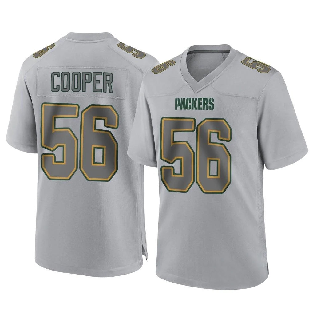 Parkc GB.Packers #56 Edgerrin Cooper Player Gray Atmosphere Fashion Home Game Stitched Jerseys