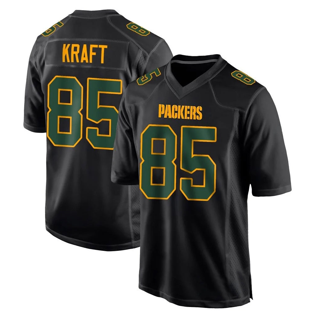 Parkc GB.Packers #85 Tucker Kraft Player Black Fashion Home Game Stitched Jerseys