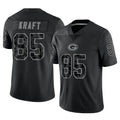Parkc GB.Packers #85 Tucker Kraft Player Black Reflective Limited Home Game Stitched Jerseys