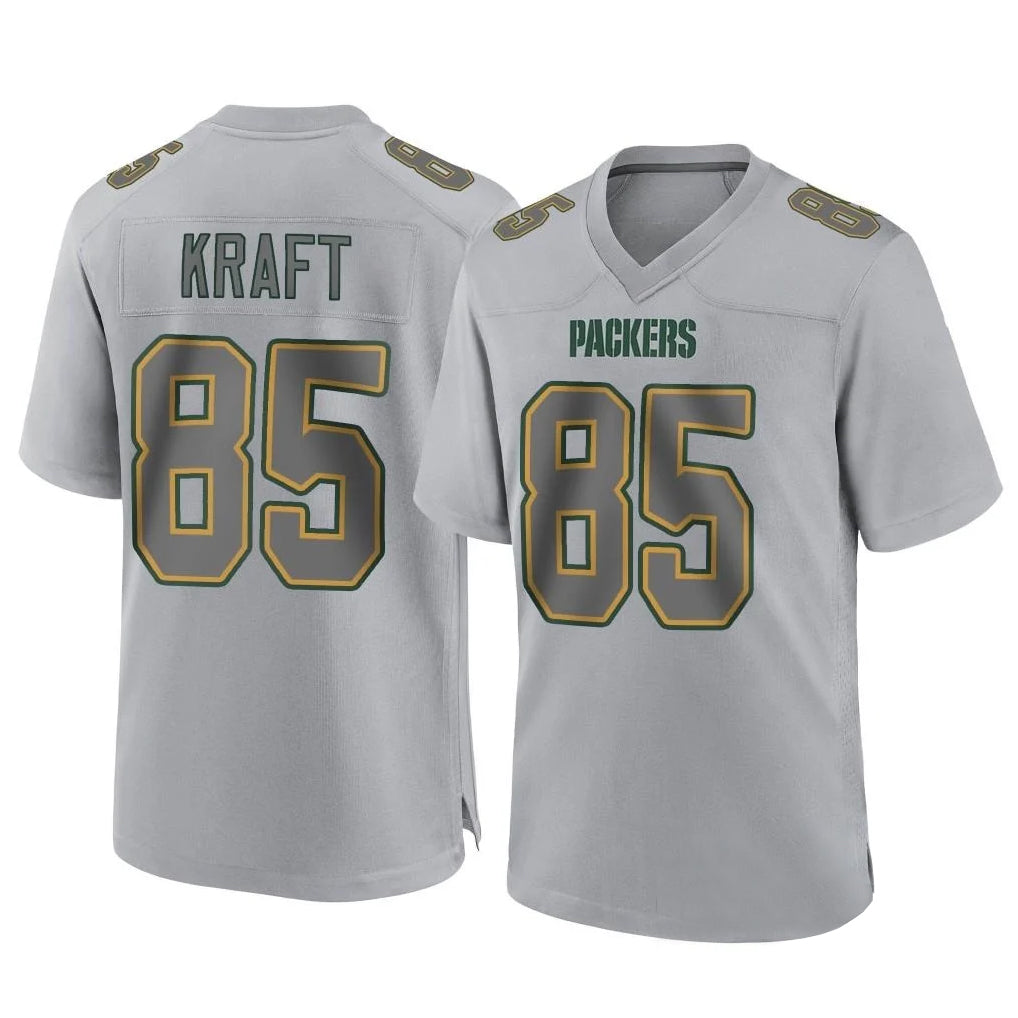 Parkc GB.Packers #85 Tucker Kraft Player Gray Atmosphere Fashion Home Game Stitched Jerseys