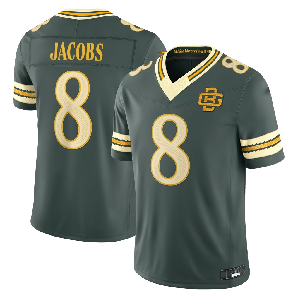 Parkc GB.Packers #8 Josh Jacobs Green 2026 Rivalries Collection Limited Stitched Jerseys