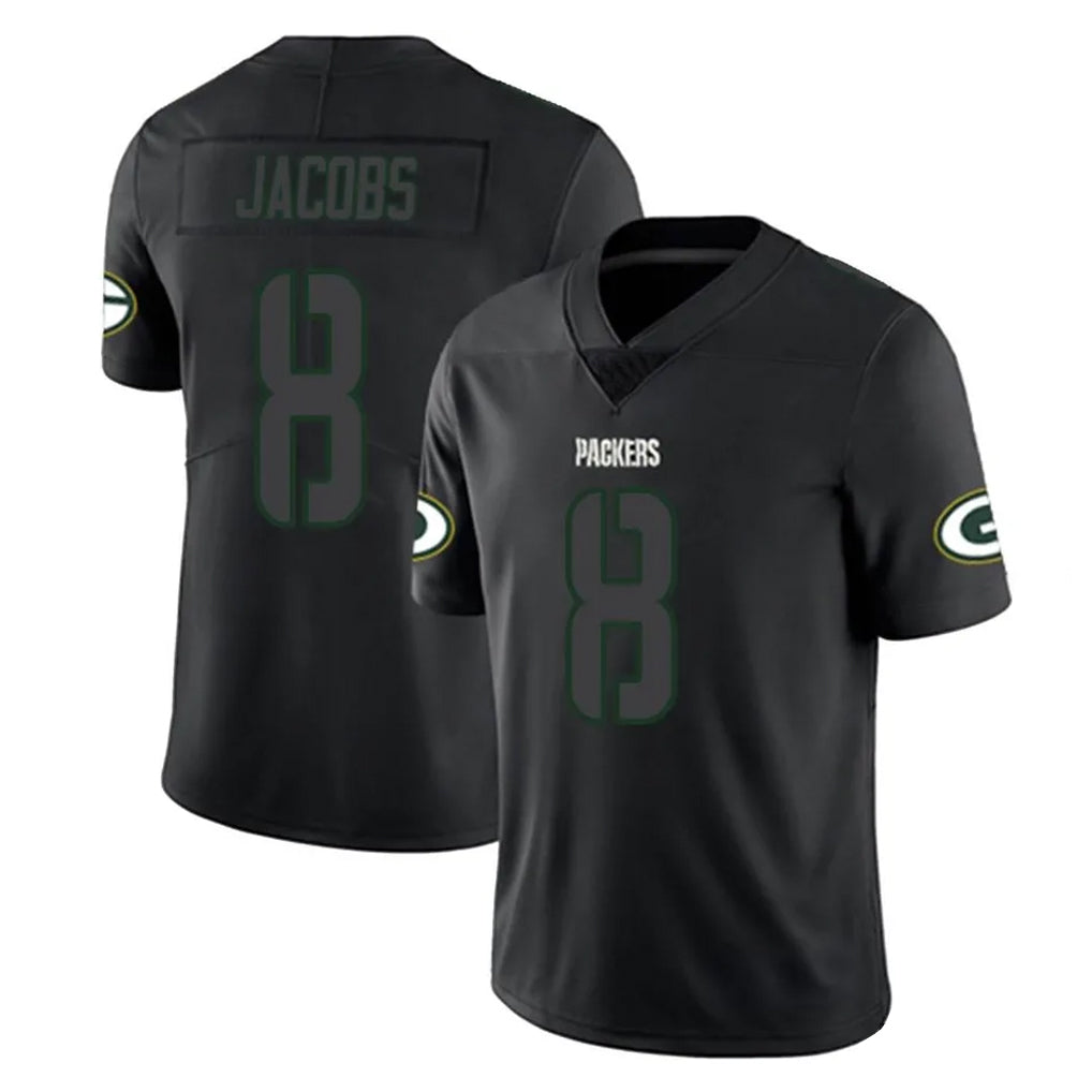 Parkc GB.Packers #8 Josh Jacobs Player Black Impact Limited Home Game Stitched Jerseys
