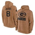 Parkc GB.Packers #8 Josh Jacobs Player Brown Salute to Service Hoodies Limited Game Stitched Jerseys