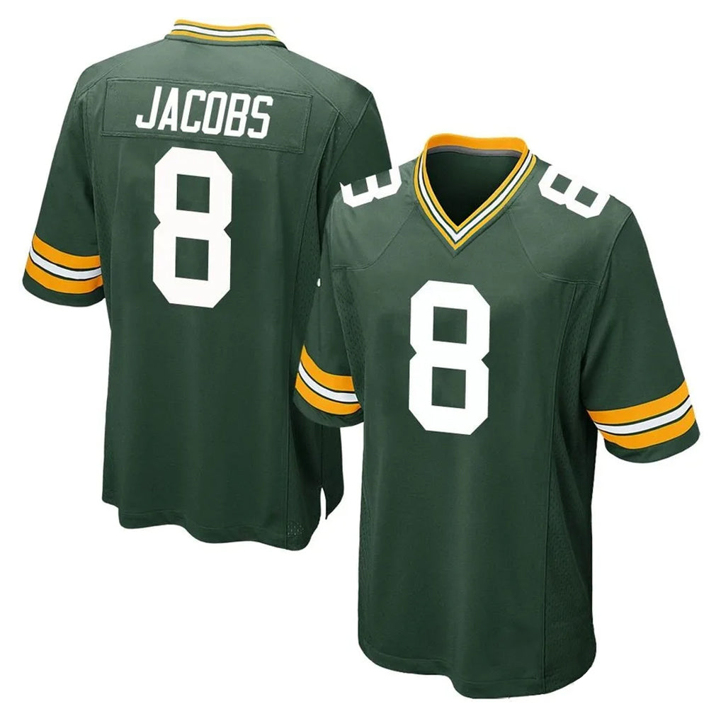 Parkc GB.Packers #8 Josh Jacobs Player Green Home Game Stitched Jerseys