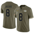 Parkc GB.Packers #8 Josh Jacobs Player Olive Salute To Service Limited Stitched Jerseys