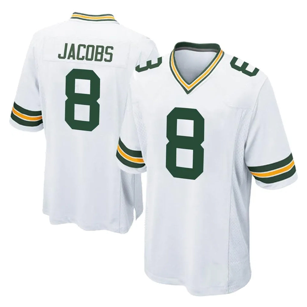 Parkc GB.Packers #8 Josh Jacobs Player White Home Game Stitched Jerseys