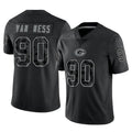 Parkc GB.Packers #90 Lukas Van Ness Player Black Reflective Limited Home Game Stitched Jerseys