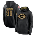 Parkc GB.Packers #90 Lukas Van Ness Player Black Salute to Service Hoodies Limited Game Stitched Jerseys