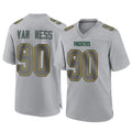 Parkc GB.Packers #90 Lukas Van Ness Player Gray Atmosphere Fashion Home Game Stitched Jerseys