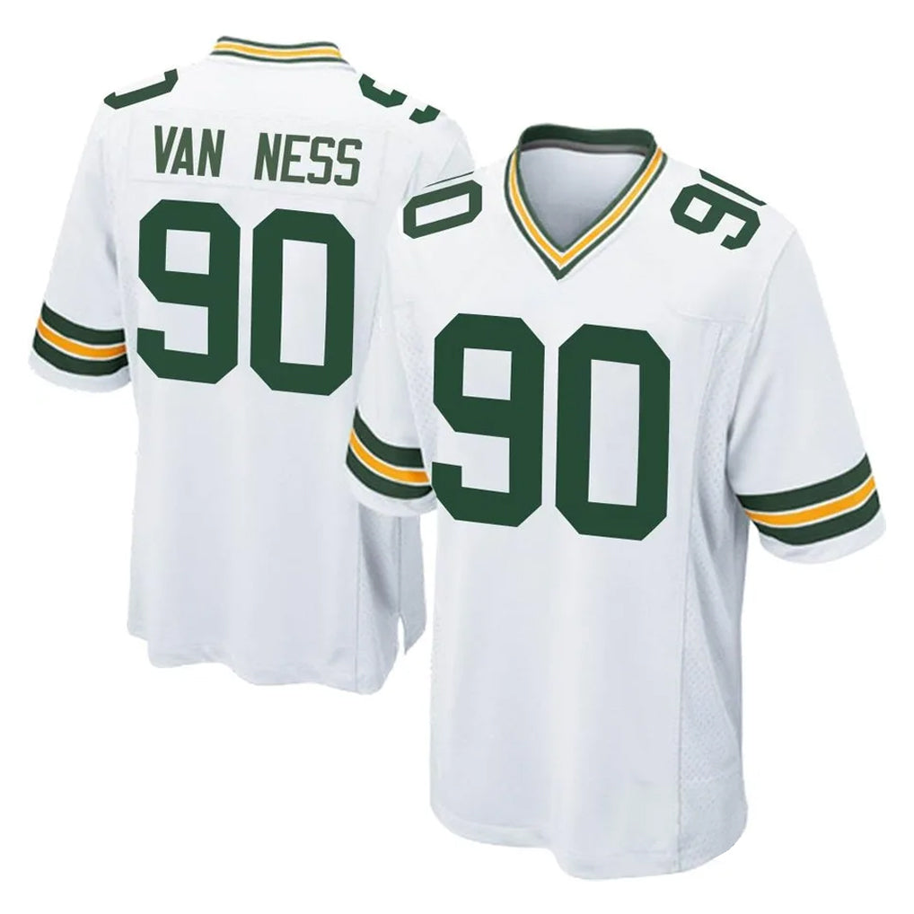 Parkc GB.Packers #90 Lukas Van Ness Player White Home Game Stitched Jerseys