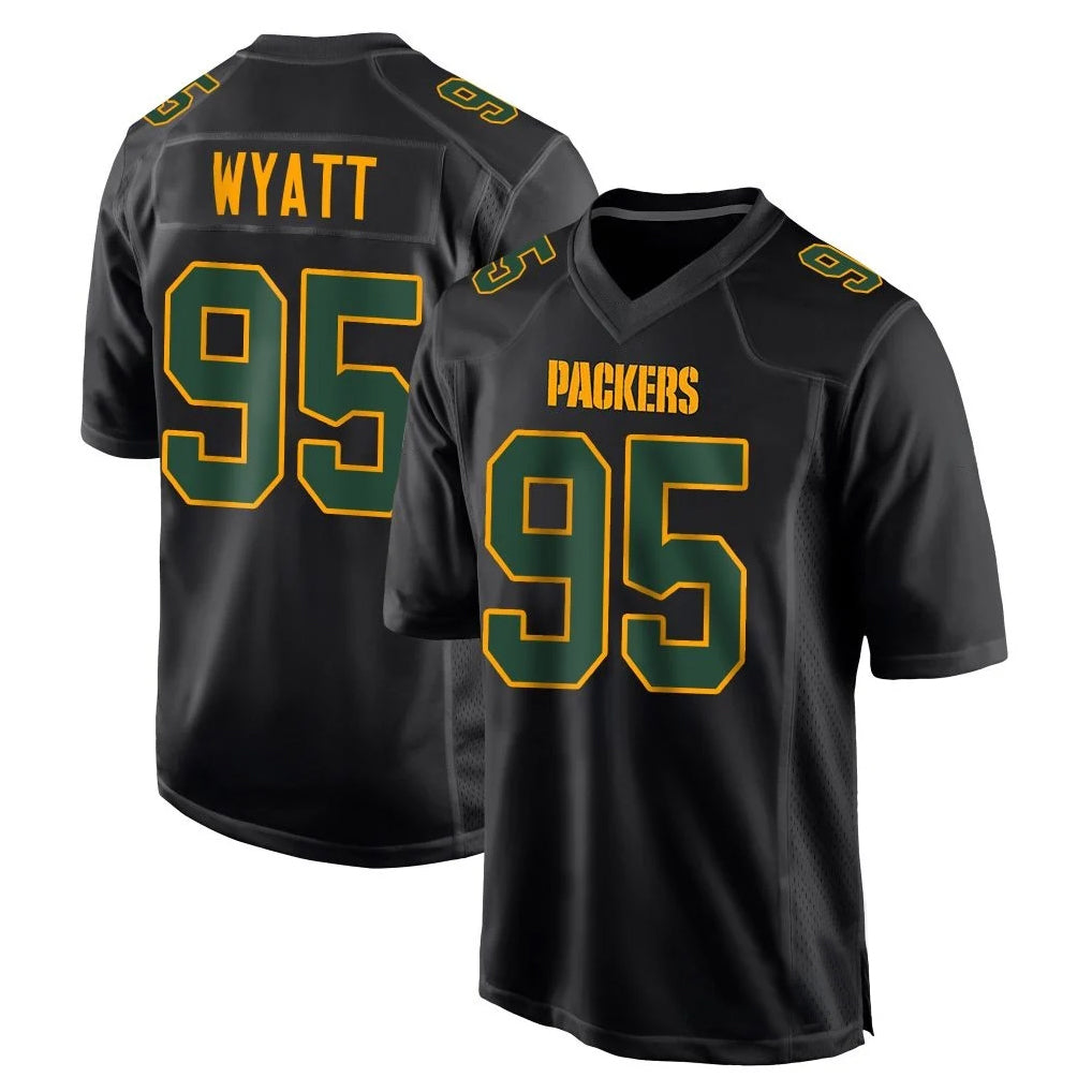 Parkc GB.Packers #95 Devonte Wyatt Player Black Fashion Home Game Stitched Jerseys