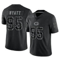 Parkc GB.Packers #95 Devonte Wyatt Player Black Reflective Limited Home Game Stitched Jerseys