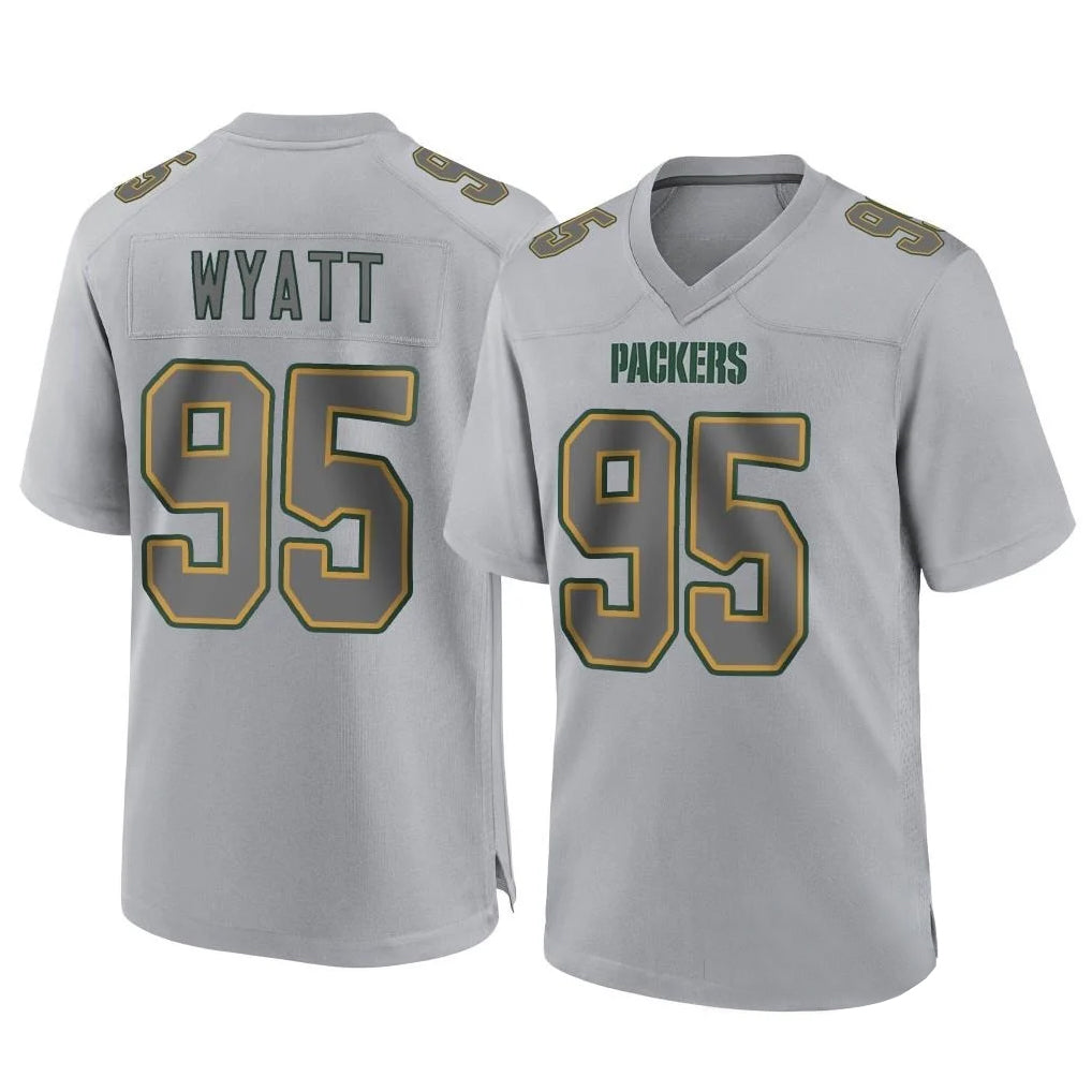 Parkc GB.Packers #95 Devonte Wyatt Player Gray Atmosphere Fashion Home Game Stitched Jerseys