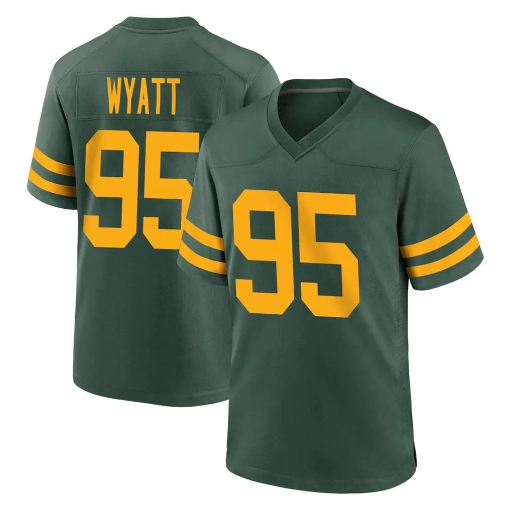 Parkc GB.Packers #95 Devonte Wyatt Player Green Alternate Home Game Stitched Jerseys