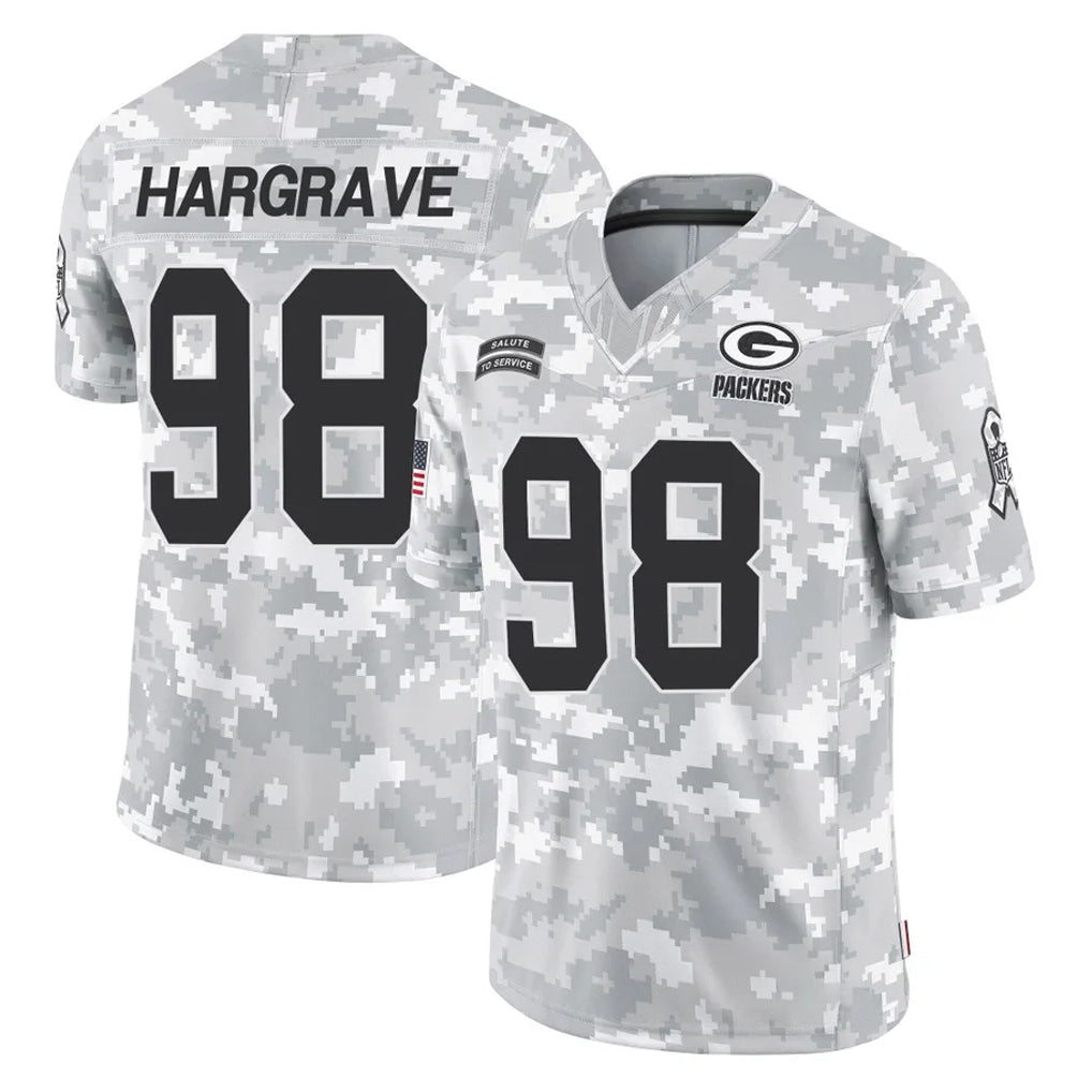 Parkc GB.Packers #98 Javon Hargrave Player Arctic Camo Salute To Service Limited Stitched Jerseys