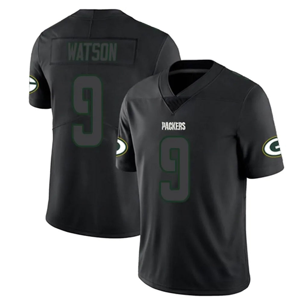 Parkc GB.Packers #9 Christian Watson Player Black Impact Limited Home Game Stitched Jerseys