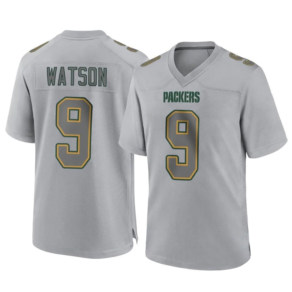 Parkc GB.Packers #9 Christian Watson Player Gray Atmosphere Fashion Home Game Stitched Jerseys