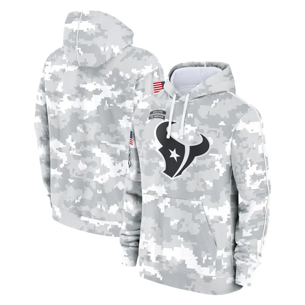 Parkc H.Texans Arctic Camo Salute to Service Hoodies Limited Game Blank Player Stitched Jerseys
