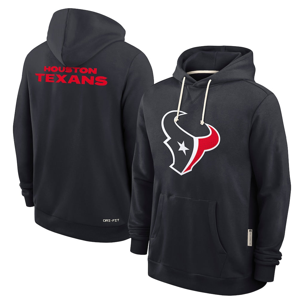 Parkc H.Texans Navy Sideline Standard Home Dri-FIT Hoodie Blank Player Stitched Jerseys
