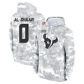 Parkc H.Texans #0 Azeez Al-Shaair Player Arctic Camo Salute to Service Hoodies Limited Game Stitched Jerseys