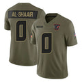 Parkc H.Texans #0 Azeez Al-Shaair Player Olive 2025 Salute To Service Limited Game Stitched Jerseys