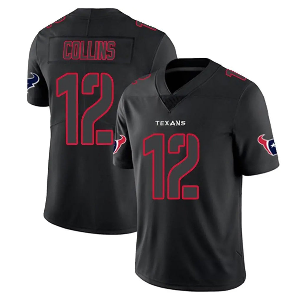 Parkc H.Texans #12 Nico Collins Player Black Impact Limited Game Stitched Jerseys