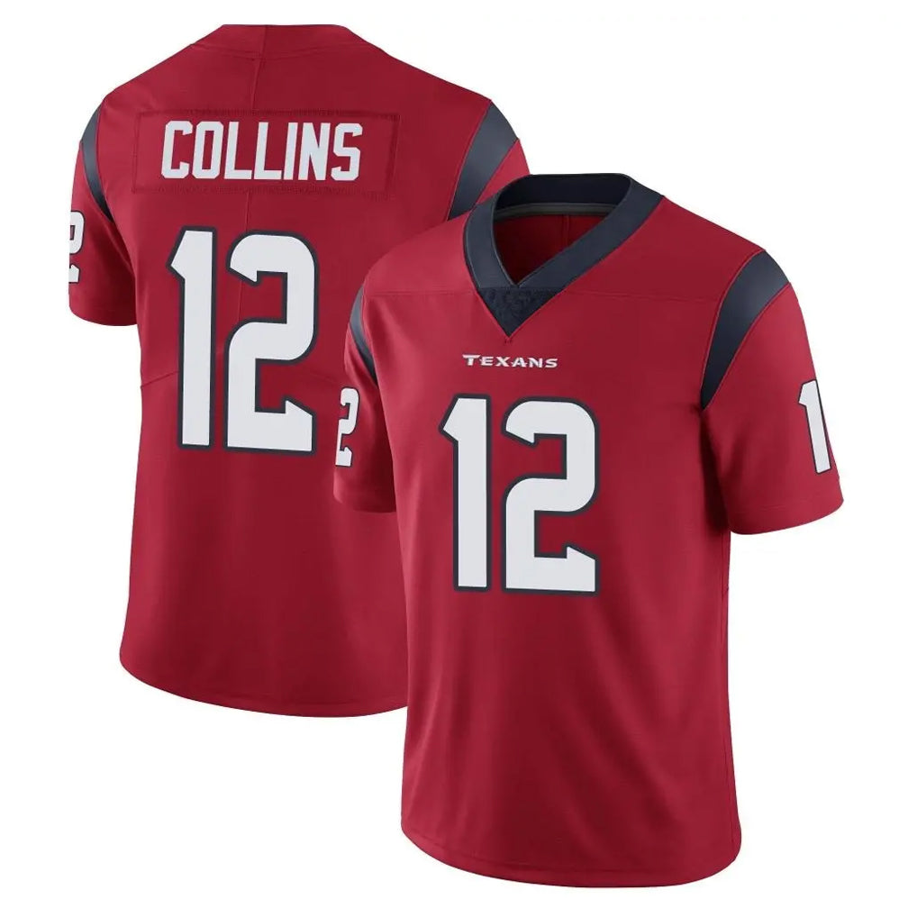 Parkc H.Texans #12 Nico Collins Player Red Limited Vapor Untouchable Home Game Stitched Jerseys